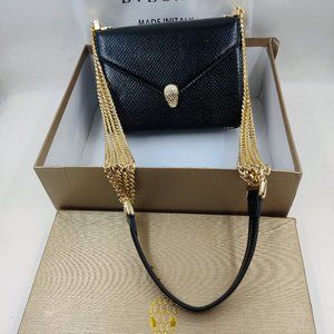 BVLGARI Womens Black Serpenti Forever  Leather Shoulder Bag